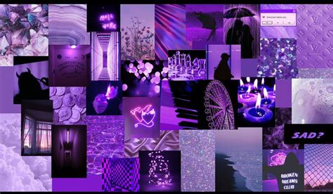 Purple Collage Cute Laptop Wallpaper Aesthetic Desktop Wallpaper