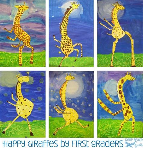 Giraffes Cant Dance Art Lesson Deep Space Sparkle Art Lessons For