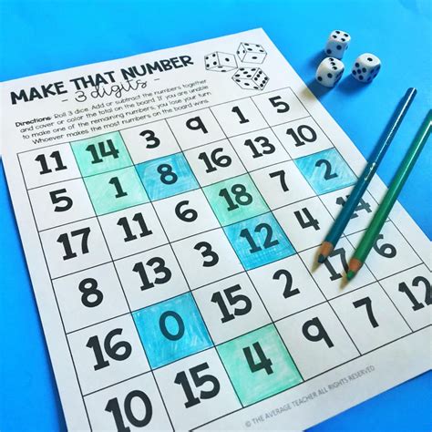 6 Dice Games For Math That Are Simple And Fun Freebie
