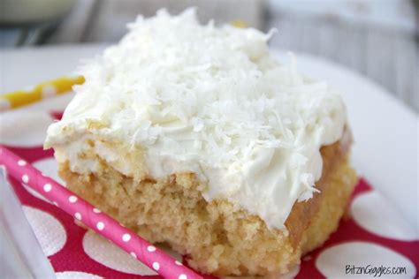 Coconut cake is soaked with sweetened condensed milk and cream of coconut, then topped with coconut whipped cream! Coconut Poke Cake | Recipe | Coconut poke cakes, Poke ...