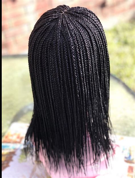 Braided Box Braids Wig Neatly And Tightly Donethe Length In Etsy