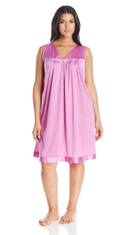 Vanity Fair Vanity Fair Coloratura Women`s Plus Size Short Nightgown