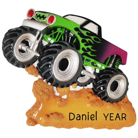 Grave Digger Monster Truck Mud Terrain Personalized Ornament