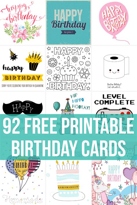 Free Birthday Card Templates Templatelab Free Free Birthday Print Your Own Birthday