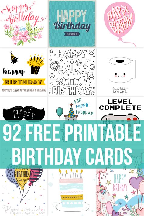 Just print one out and pop in the mail these printable birthday cards will save you time, money, while not compromising on style. 20 Free Printable Happy Birthday Cards