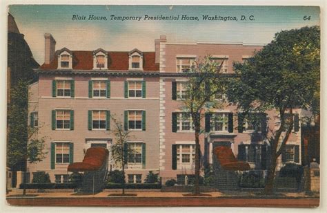 Postcard Of Blair House White House Historical Association