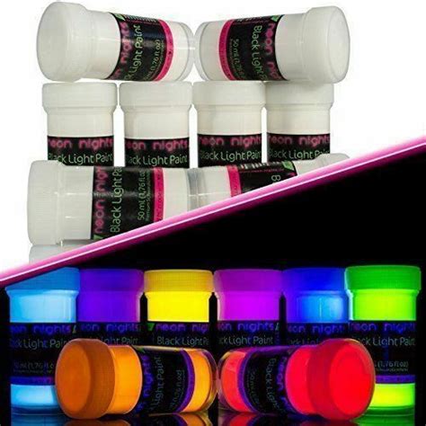 Neon Nights Invisible Ultraviolet Uv Black Light Fluorescent Glow Paint