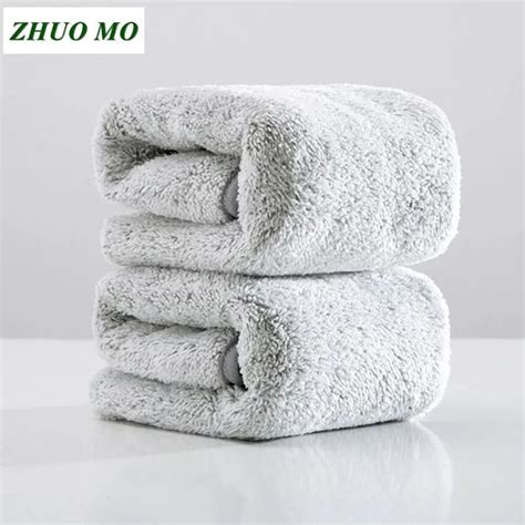 2pcs 75x35cm Bamboo Fiber Face Towel For Adults Bathroom Super