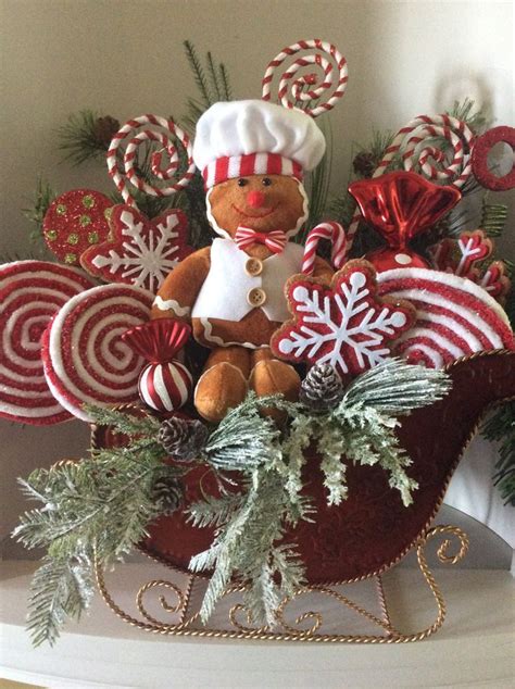 Gingerbread Christmas Decor Gingerbread Decorations Candy Christmas