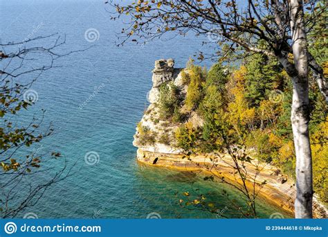 Miners Castle Rock Formation Along Lake Superior In The Fall At
