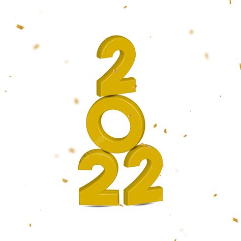Feliz Año Nuevo 2022 Realista 3d Render Png 2022 Año Nuevo 2022 Año