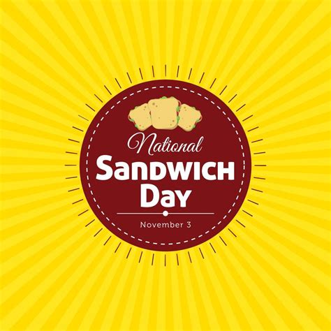 ilustração vetorial de dia nacional do sanduíche Vetor no Vecteezy