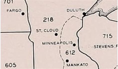 218 Area Code Map