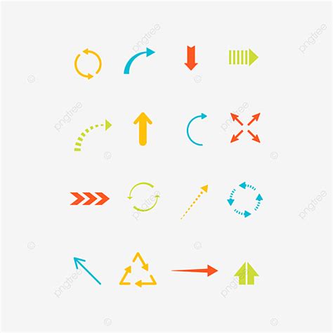 Commonly Used Simple Color Arrow Icon Vector Diagram Arrow Icon