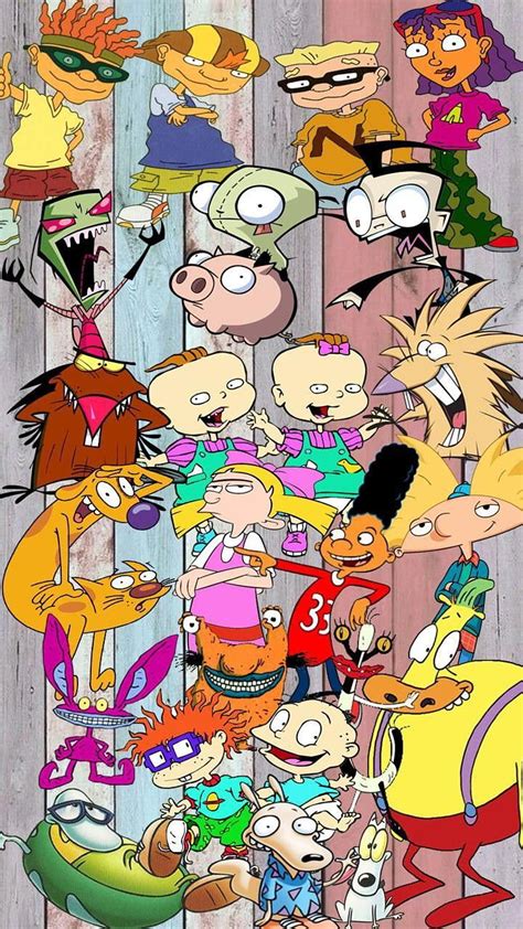Nickelodeon Characters Cartoon 90s 90s Classic Cartoon Hd Phone