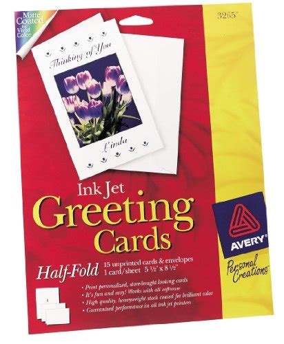 Blank Greeting Cards 20ct From Avery Part Number 3265