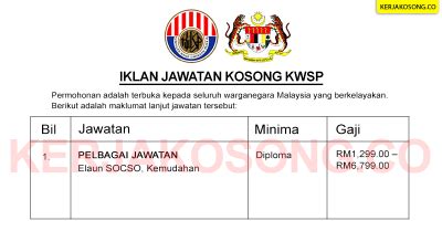 2019, jawatan kosong kwsp, jawatan kosong di pos malaysia berhad portal komuniti via portalkini.com. Jawatan Kosong KWSP 2020 - Portal Malaysia