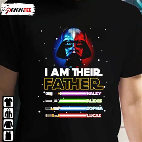 Personalized I Am Their Father Shirt Lightsabers Starwars Dad Custom