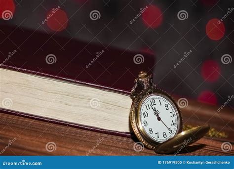 A Pocket Watch With Book Background Stock Photo Image Of Memory Gold