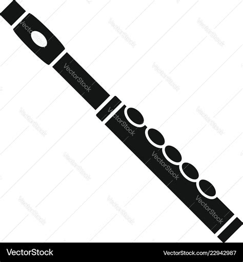 Flute Icon Simple Style Royalty Free Vector Image