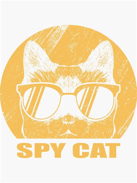 Spy Cat Cute Detective Meow Sticker For Sale By Te Amo Redbubble