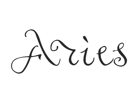 Aries Hand Lettering By Oleg Gneushev On Dribbble