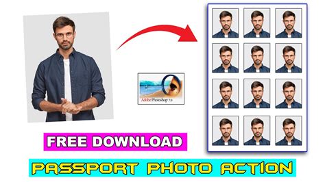 passport size photo action making in photoshop 7 0 passport size photo kaise banaye youtube