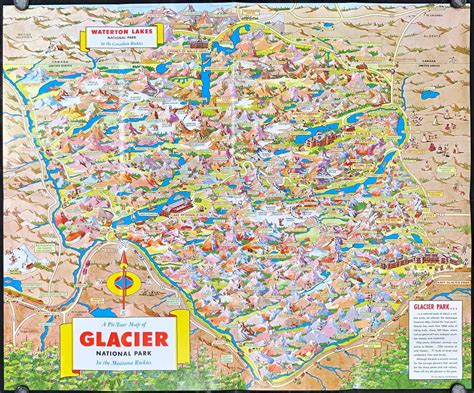 A Pic Tour Map Of Glacier National Park In The Montana Rockies Map