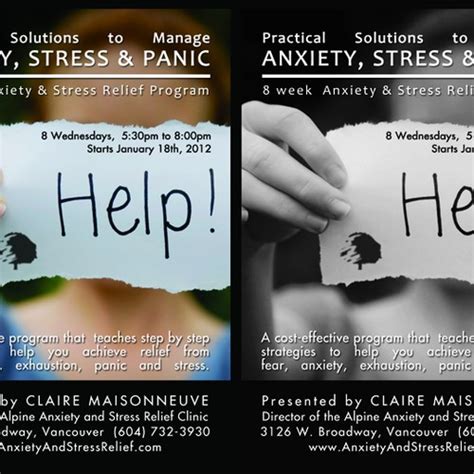 Help Alpine Anxiety And Stress Relief Clinic With A Flyer Print Or