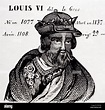 Louis VI the Fat, king of France from 1108 to 1137. History of Stock ...
