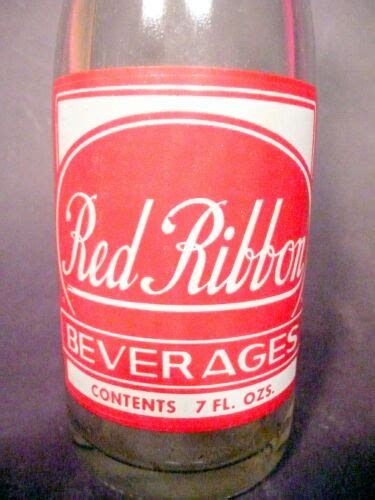 Vintage Soda Bottle Red Ribbon Of Natrona Pa 7 Oz Acl Pop Bottle Ebay