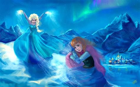 Elsa And Anna Frozen Fan Art 35683957 Fanpop