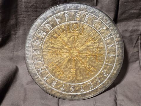 Vegvisir Altar Plate Viking Compass Altar Tile Vegvisir Etsy