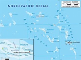 Physical Map of Marshall Islands - Ezilon Maps