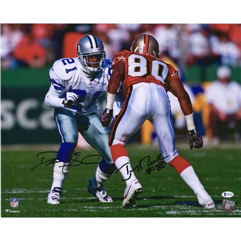 Deion Sanders And Jerry Rice Fanatics Authentic Autographed 16 X 20 At