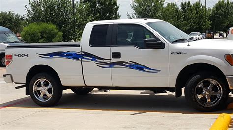 Tribal Chains Vinyl Decals On F150 Pickup Truck