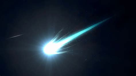 Brilliant Bright Beautiful Close Up View Blue Comet Magnesium Element