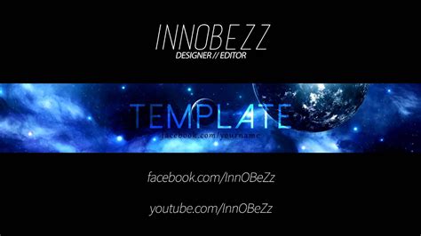 Youtube Banner Template Space Link In Description Youtube