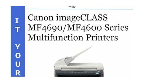 Canon imageCLASS MF4690/MF4600 Series Multifunction Printers Service