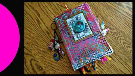Altered Book Interactive Art Journal In Boho Style Part 1 Youtube