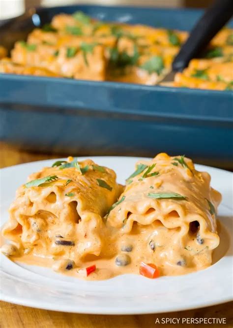 Cheesy Southwest Chicken Lasagna Rolls A Spicy Perspective Think Food