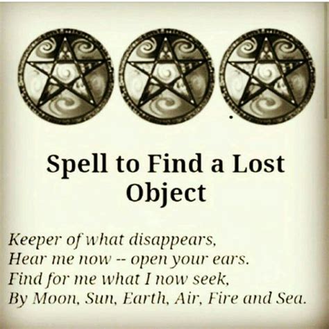 Simple Spell To Find What Is Lost Printable Spell Pages Witches Of