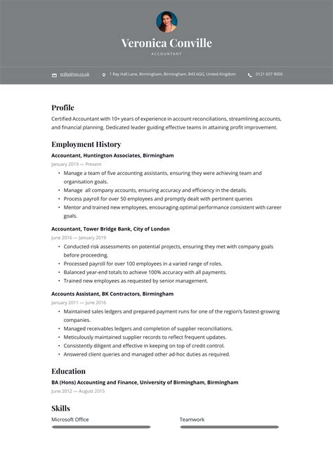 Accountant Cv Examples And Writing Tips 2024 Free Guide ·