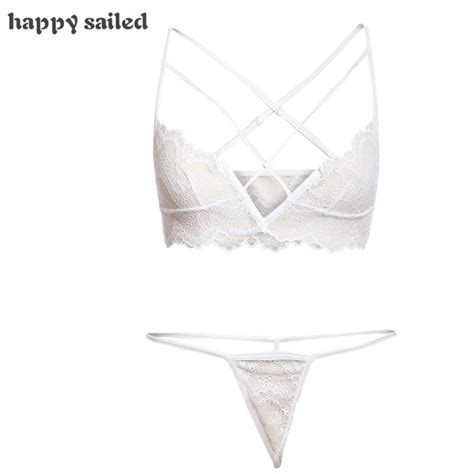 Happy Sailed 2018 Sexy Bralette Set Women Seamless Bra White Lace