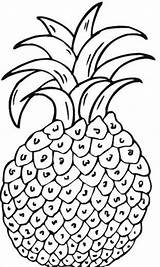 Pineapple Coloring Pages Printable Kids sketch template
