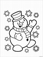 Snowman 3 Coloring Page - Free Coloring Pages Online
