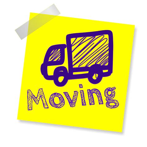 Moving Sign Yellow Sticker Free Image On Pixabay