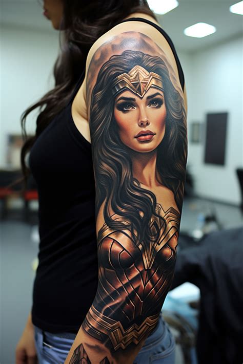 10 Striking Wonder Woman Tattoo Ideas For The Ultimate Fan Watching