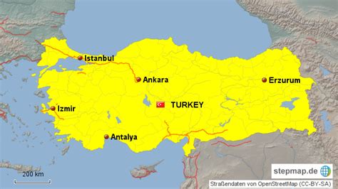 Das land türkei befindet sich auf dem kontinent asien. StepMap - Türkei - Landkarte für Türkei