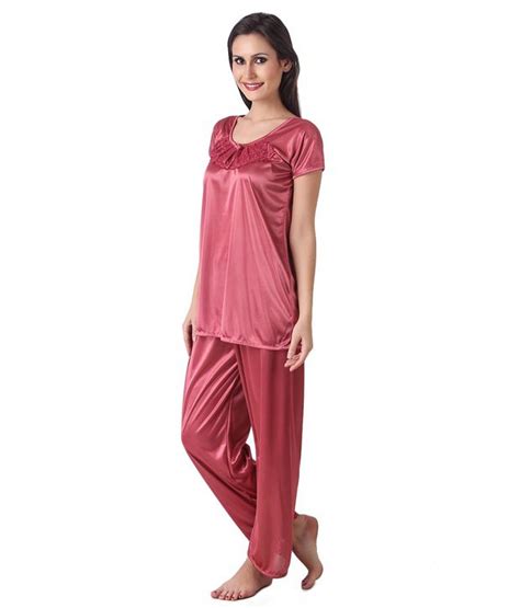 Buy Masha Pink Satin Nightsuit Sets Online At Best Prices In India Snapdeal